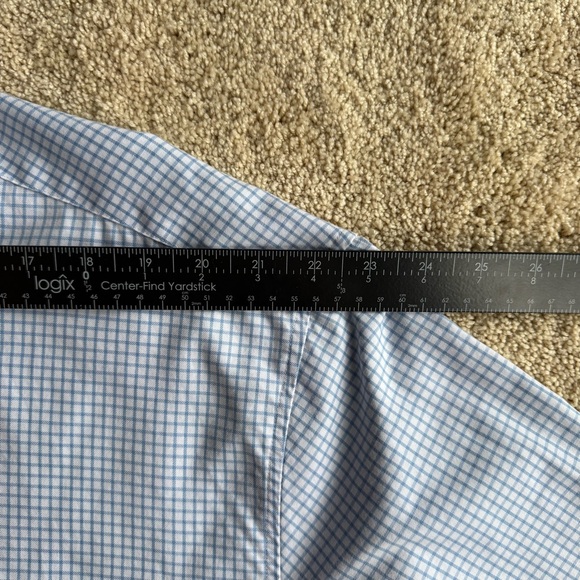 Duluth Trading Co Wrinklefighter Blue Check Button Down Shirt 3XL - Picture 6 of 9